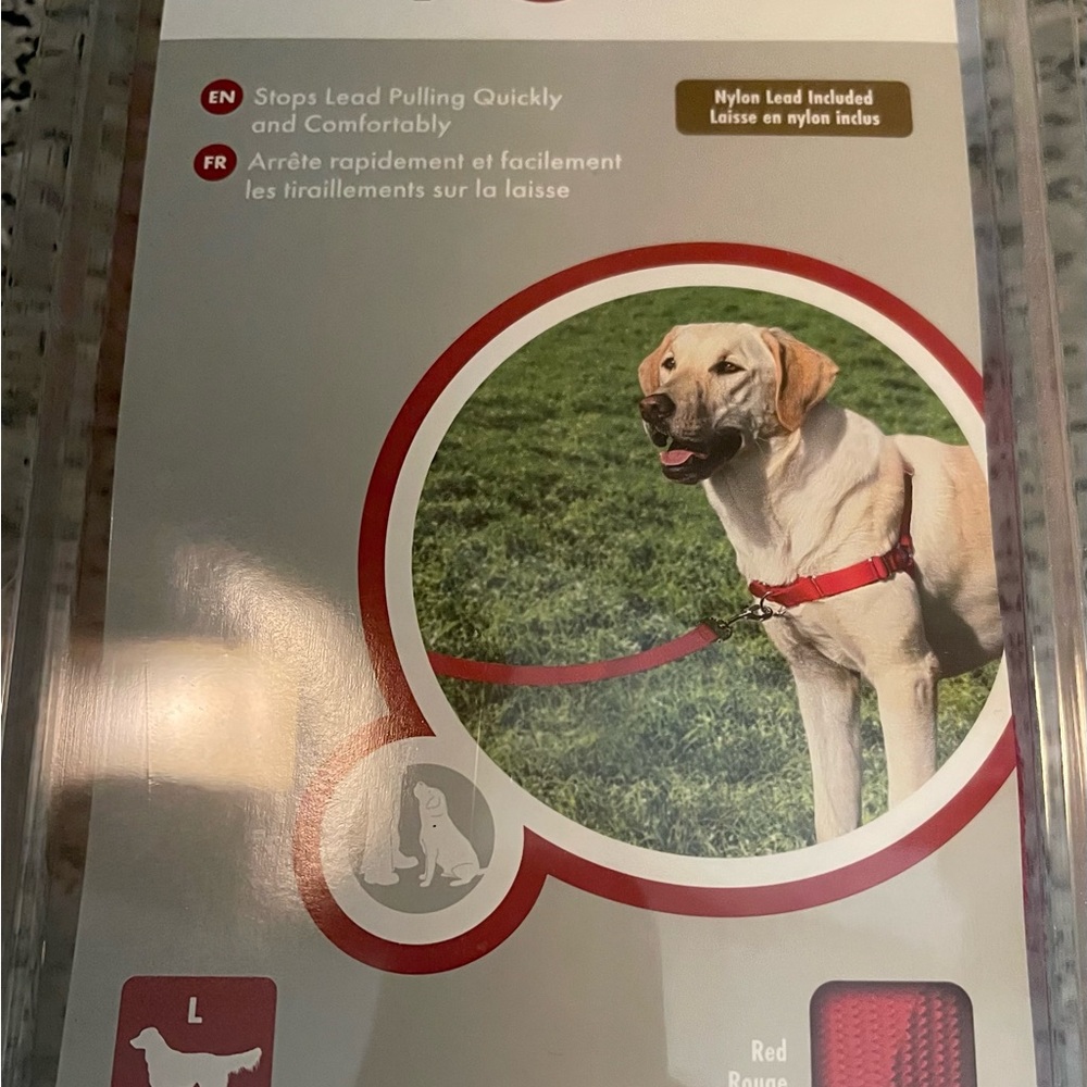 Easy Walk Red Dog Leash for Secure Walk-New With Tags